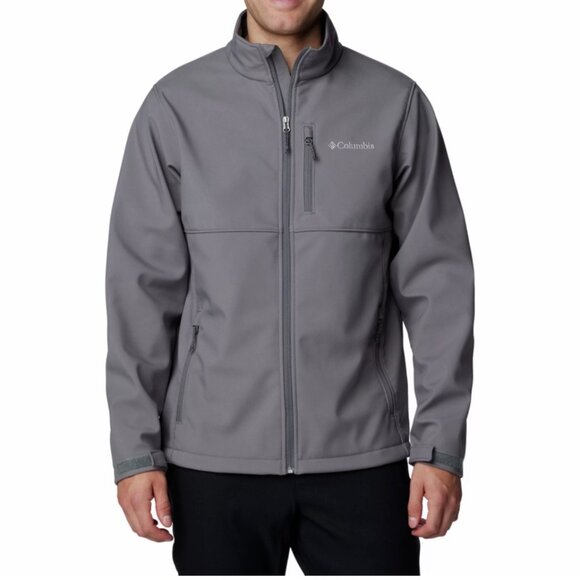 New Columbia Men’s Ascender Soft shell Jacket Size XXL tall Full Zip Gray NWT - Picture 1 of 14
